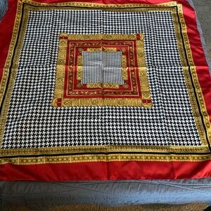 Elegant Red and Gold Women's Scarf